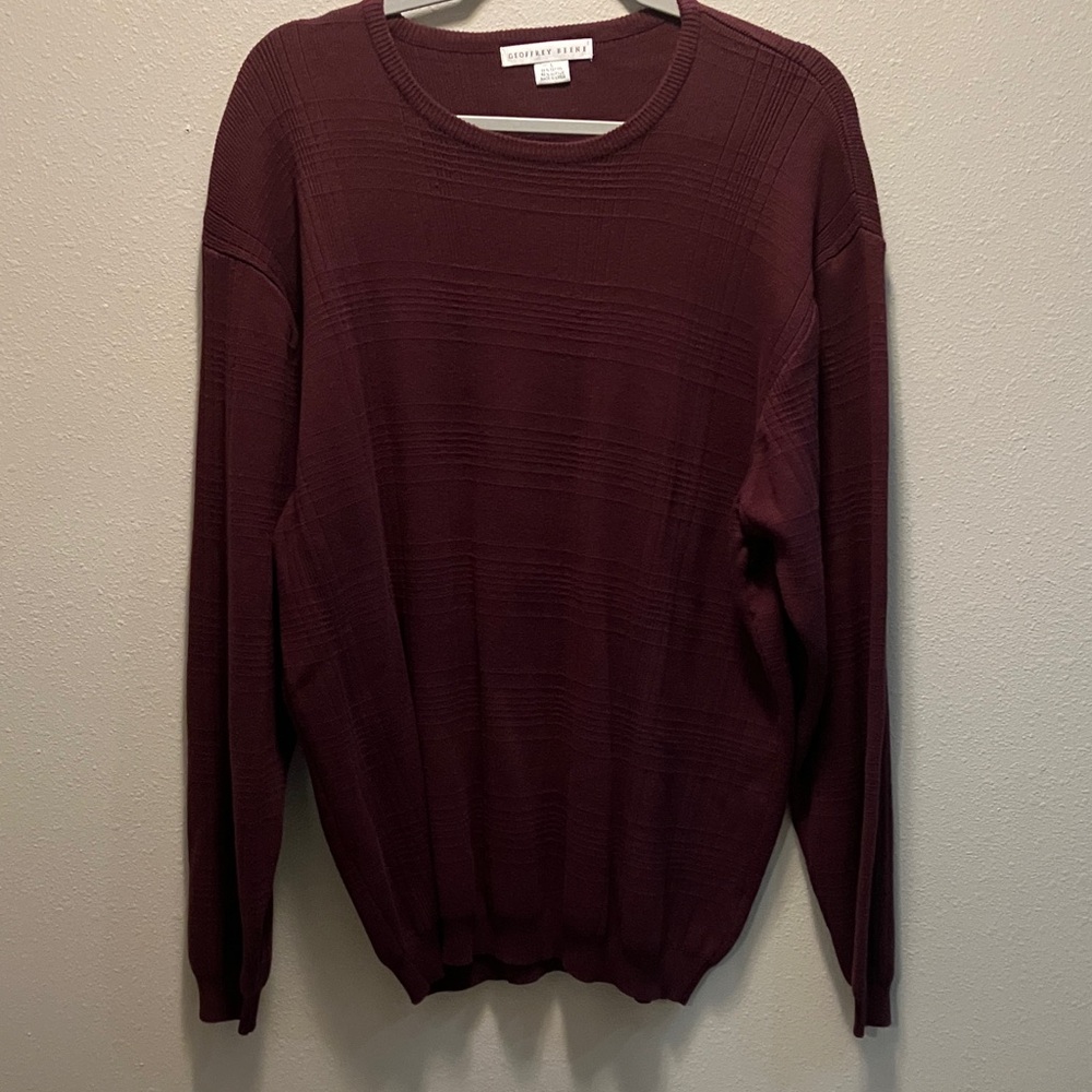 Geoffrey Beene Men’s Maroon Sweater Size L